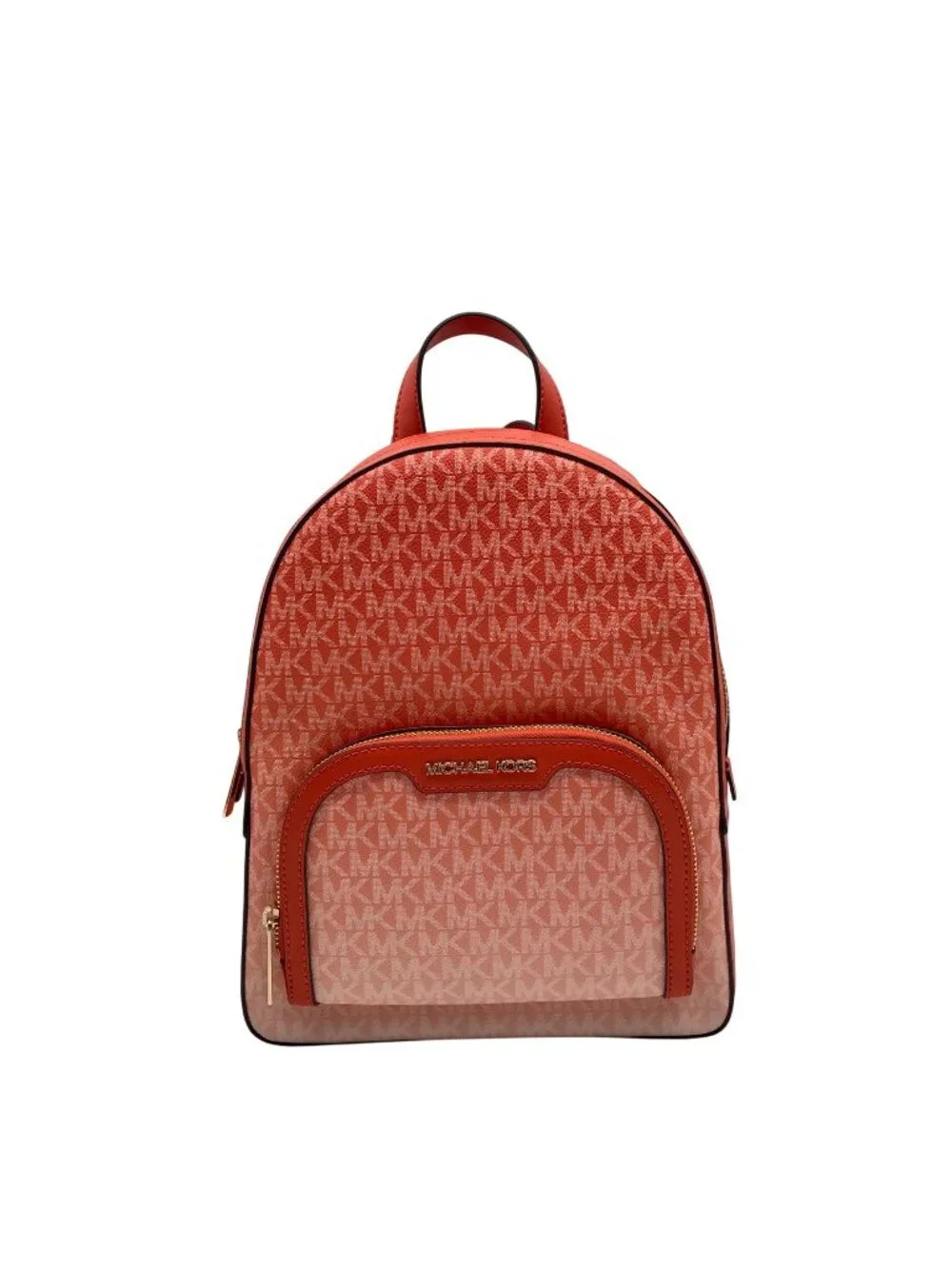 Michael Kors Red Clay Jaycee Zip Pocket Backpack Bag